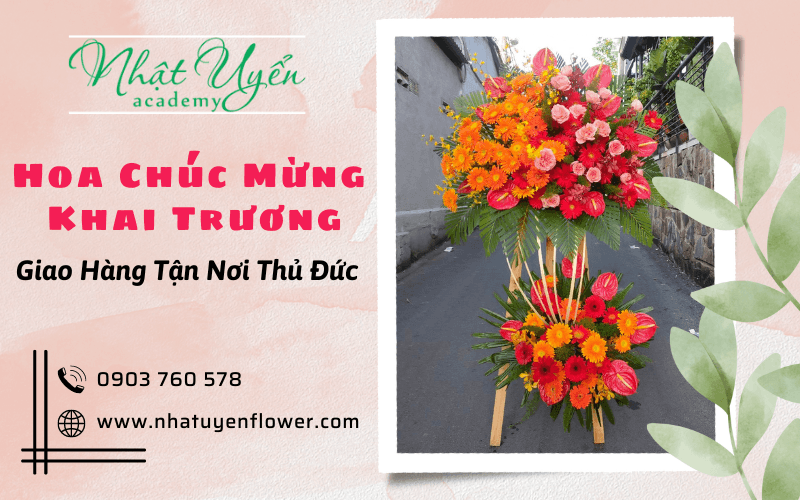 hoa mừng khai trương