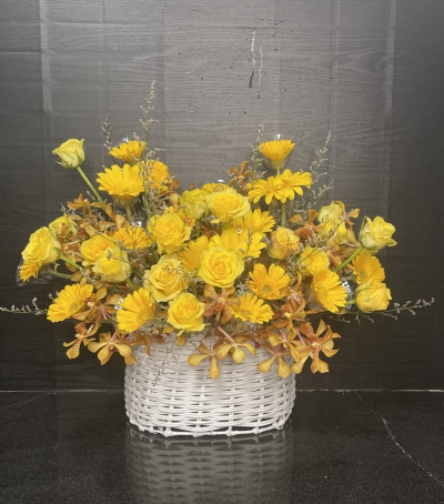 Giỏ Hoa Hồng - Hoa Tươi Chúc Mừng HCM-0013