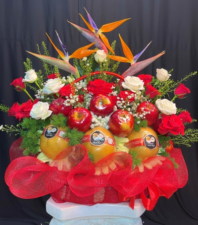 Giỏ Hoa Quả - Giỏ Quà Trái Cây Hoa Tươi HX-3303