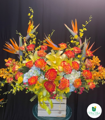 Giỏ Hoa Tươi - Hoa Chúc Mừng HHH-0808
