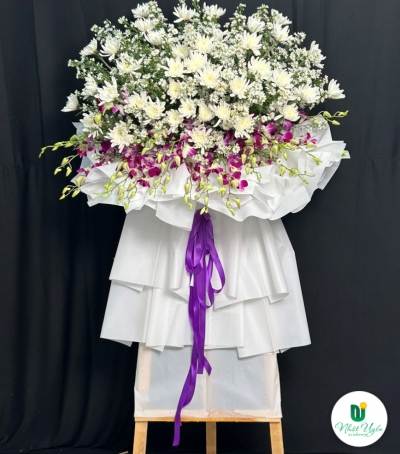 Kệ Hoa Tươi Chia Buồn - Hoa CB003