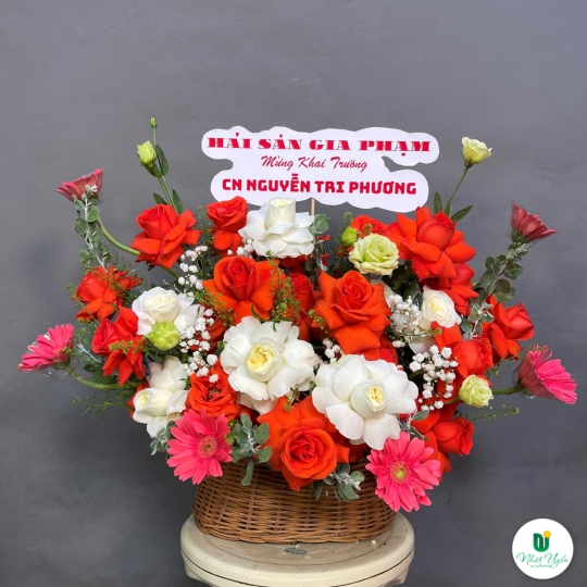 Giỏ Hoa Tươi Chúc Mừng Khai Trương NU - 3S3